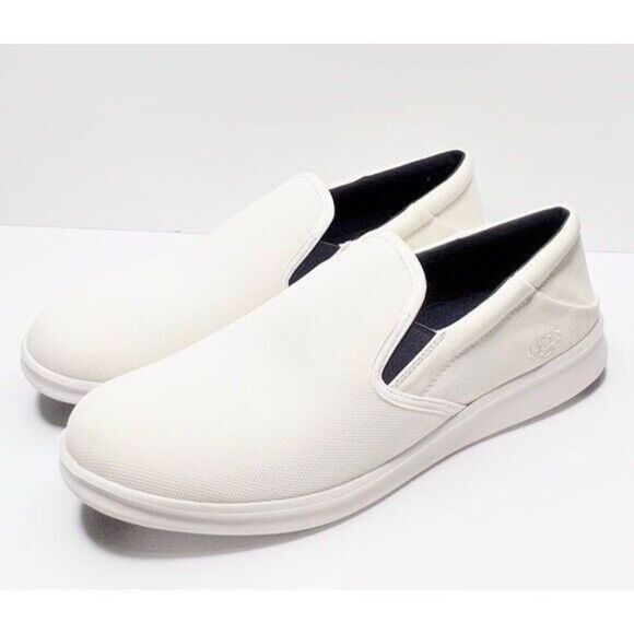 UGG 1124893 Men's Sz 12 White Sheldon Slip On Casual Sneakers Loafers - Picture 3 of 8